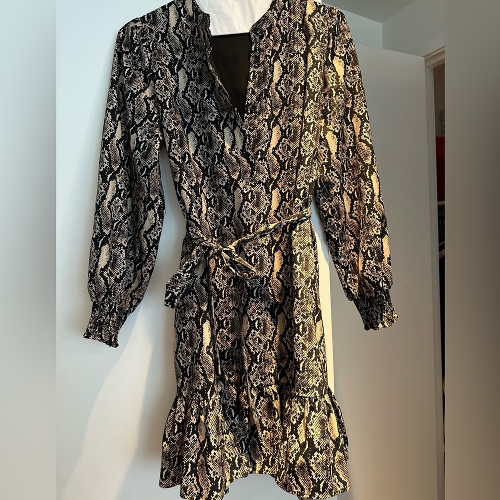 Joy Joy snake print tie dress